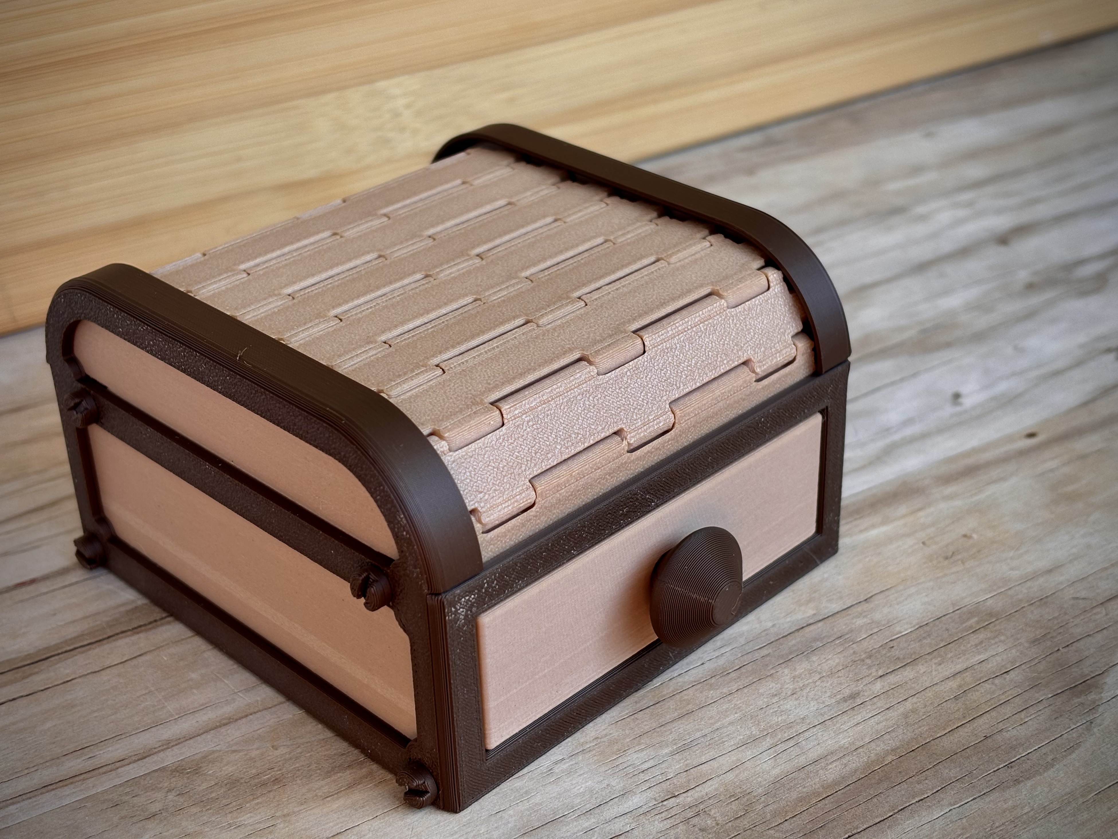 Tambour Box | Roll top Storage | Organizer